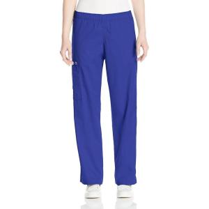 WINK WonderWORK Scrubs for Women, Pull-On Cargo Scrub Pants(Galaxy Blue)