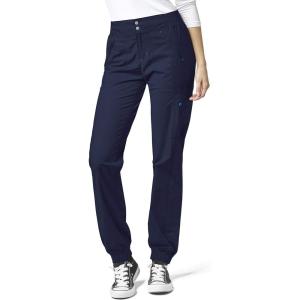 WonderWink WonderFlex Women’s 5908 Utility Cargo Zip Jogger Pant (Navy, X-Small Petite)