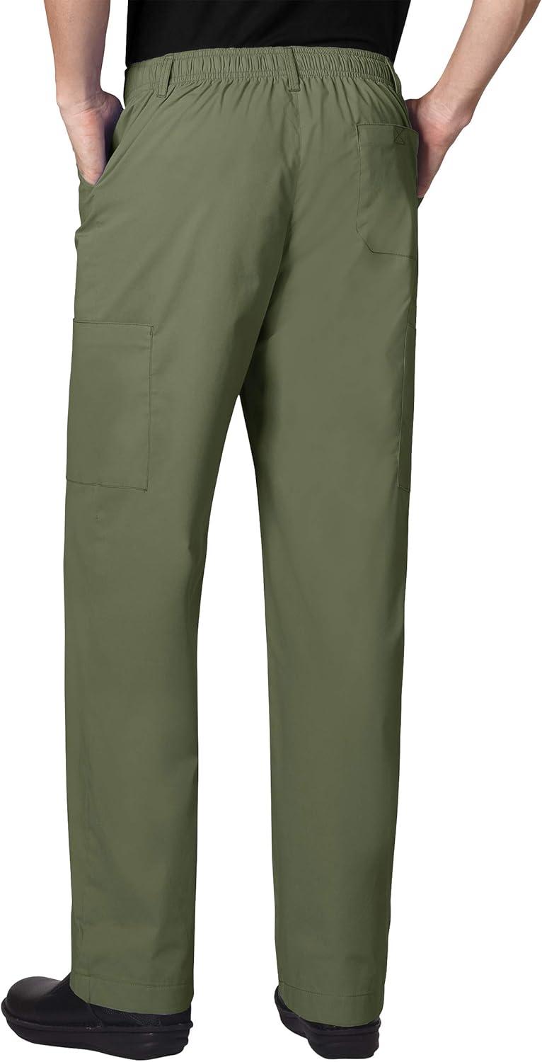 imageWonderWork Mens Vneck MultiPocket Top amp Mens Cargo Pant Scrub Set Badge ReelReal Teal