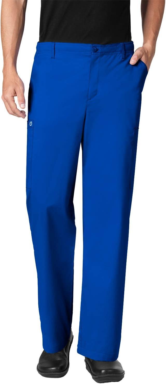 imageWonderWork Mens Vneck MultiPocket Top amp Mens Cargo Pant Scrub Set Badge ReelRoyal