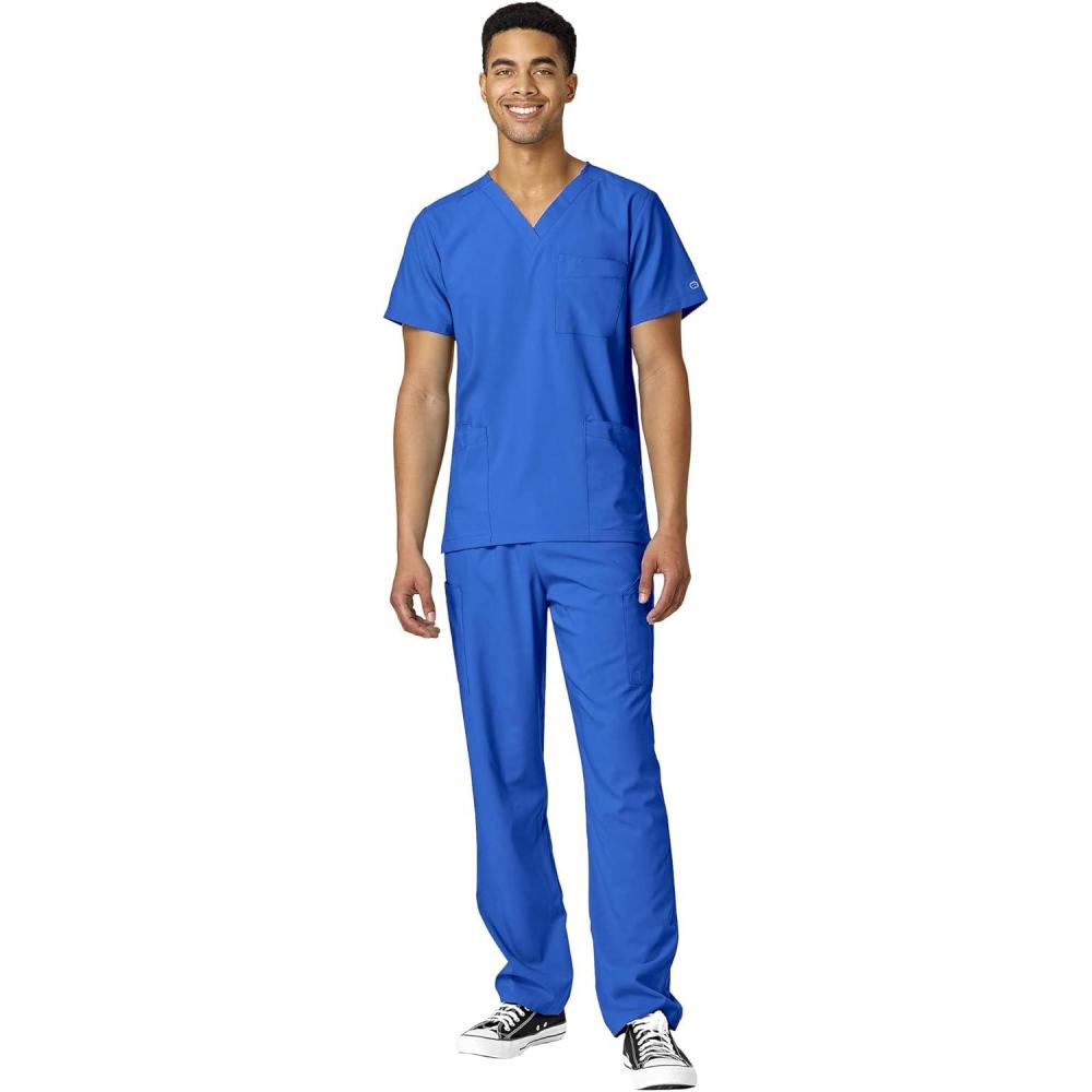 imageWonderWink W123 Unisex 4Pocket Utility Top amp Unisex Multicargo pant Scrub Set  Badge ReelRoyal