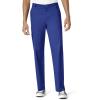 WonderWink PRO Men’s V-Neck Top & Straight Leg Cargo Pant Scrub Set + Badge Reel(Galaxy Blue)