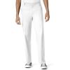 WonderWink PRO Men’s V-Neck Top & Straight Leg Cargo Pant Scrub Set + Badge Reel(White)