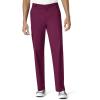WonderWink PRO Men’s V-Neck Top & Straight Leg Cargo Pant Scrub Set + Badge Reel(Wine)