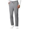 WonderWink RENEW Men’s EZ Zip Top & Men’s Straight Slim Leg Cargo Pant Scrub Set + Badge Reel(Grey Heather)