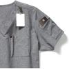 WonderWink RENEW Men’s EZ Zip Top & Men’s Straight Slim Leg Cargo Pant Scrub Set + Badge Reel(Grey Heather)