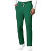 WonderWink RENEW Men’s EZ Zip Top & Men’s Straight Slim Leg Cargo Pant Scrub Set + Badge Reel(Hunter)