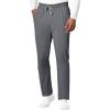 WonderWink RENEW Men’s EZ Zip Top & Men’s Straight Slim Leg Cargo Pant Scrub Set + Badge Reel(Pewter)