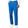 WonderWink RENEW Men’s EZ Zip Top & Men’s Straight Slim Leg Cargo Pant Scrub Set + Badge Reel(Royal)