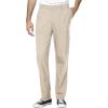 WonderWink W123 Men’s V-Neck Top & Flat Front Cargo Pocket Pant Scrub Set + Badge Reel(Khaki)