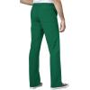 WonderWink W123 Men’s V-Neck Top & Flat Front Cargo Pocket Pant Scrub Set + Badge Reel(White)