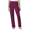 WonderWink W123 Unisex 4-Pocket Utility Top & Unisex Multi-cargo pant Scrub Set + Badge Reel(Wine)