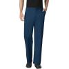 WonderWork Men’s V-neck Multi-Pocket Top & Men’s Cargo Pant Scrub Set + Badge Reel(Caribbean Blue)