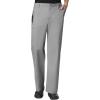 WonderWork Men’s V-neck Multi-Pocket Top & Men’s Cargo Pant Scrub Set + Badge Reel(Grey)