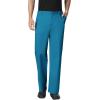 WonderWork Men’s V-neck Multi-Pocket Top & Men’s Cargo Pant Scrub Set + Badge Reel(Real Teal)