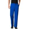 WonderWork Men’s V-neck Multi-Pocket Top & Men’s Cargo Pant Scrub Set + Badge Reel(Royal)