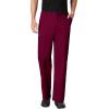 WonderWork Men’s V-neck Multi-Pocket Top & Men’s Cargo Pant Scrub Set + Badge Reel(Wine)