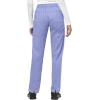 WonderWink WORK Women’s Shaped V-Neck Top & Women’s Convertible Slim Leg Cargo Pant Scrub Set + Badge Reel(Royal)