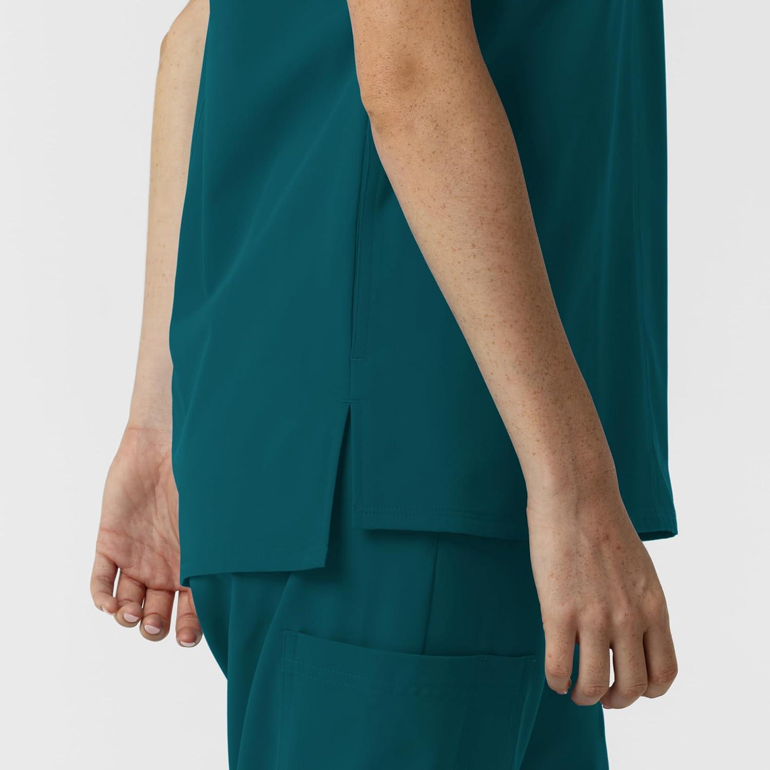 imageWink Womens Womens Drop Shoulder Tunic Scrub TopCaribbean