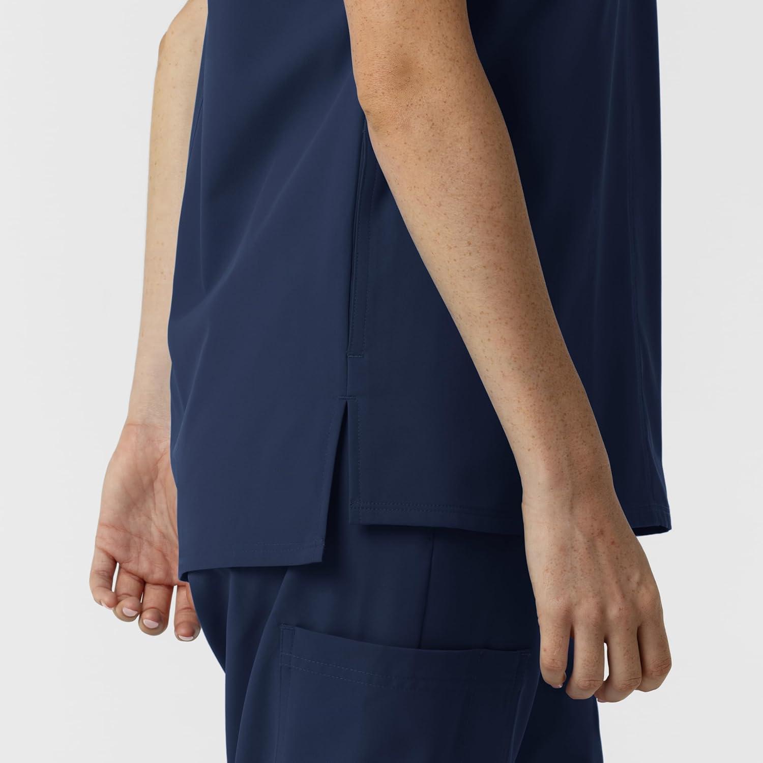 imageWink Womens Womens Drop Shoulder Tunic Scrub TopNavy