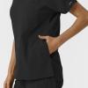 Wink Women’s Women’s Drop Shoulder Tunic Scrub Top(Black)