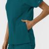 Wink Women’s Women’s Drop Shoulder Tunic Scrub Top(Caribbean)