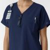Wink Women’s Women’s Drop Shoulder Tunic Scrub Top(Navy)