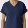 Wink Women’s Women’s Drop Shoulder Tunic Scrub Top(Navy)