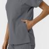 Wink Women’s Women’s Drop Shoulder Tunic Scrub Top(Pewter)