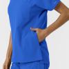 Wink Women’s Women’s Drop Shoulder Tunic Scrub Top(Royal)