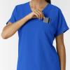 Wink Women’s Women’s Drop Shoulder Tunic Scrub Top(Royal)