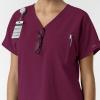 Wink Women’s Women’s Drop Shoulder Tunic Scrub Top(Wine)