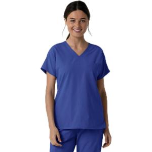 Wink Women’s Women’s Drop Shoulder Tunic Scrub Top(Galaxy Blue)