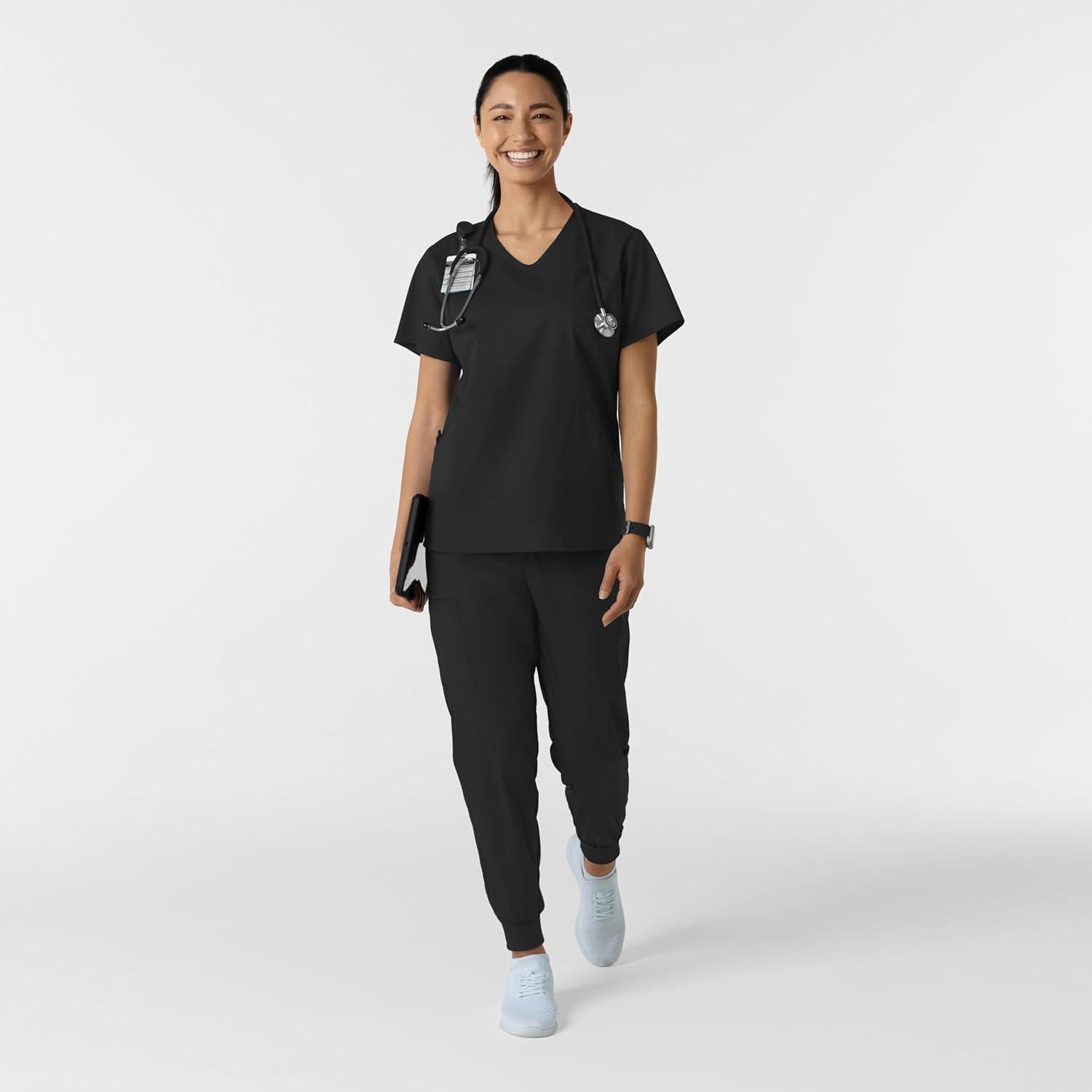 imageWINK Womens Scrub TopBlack