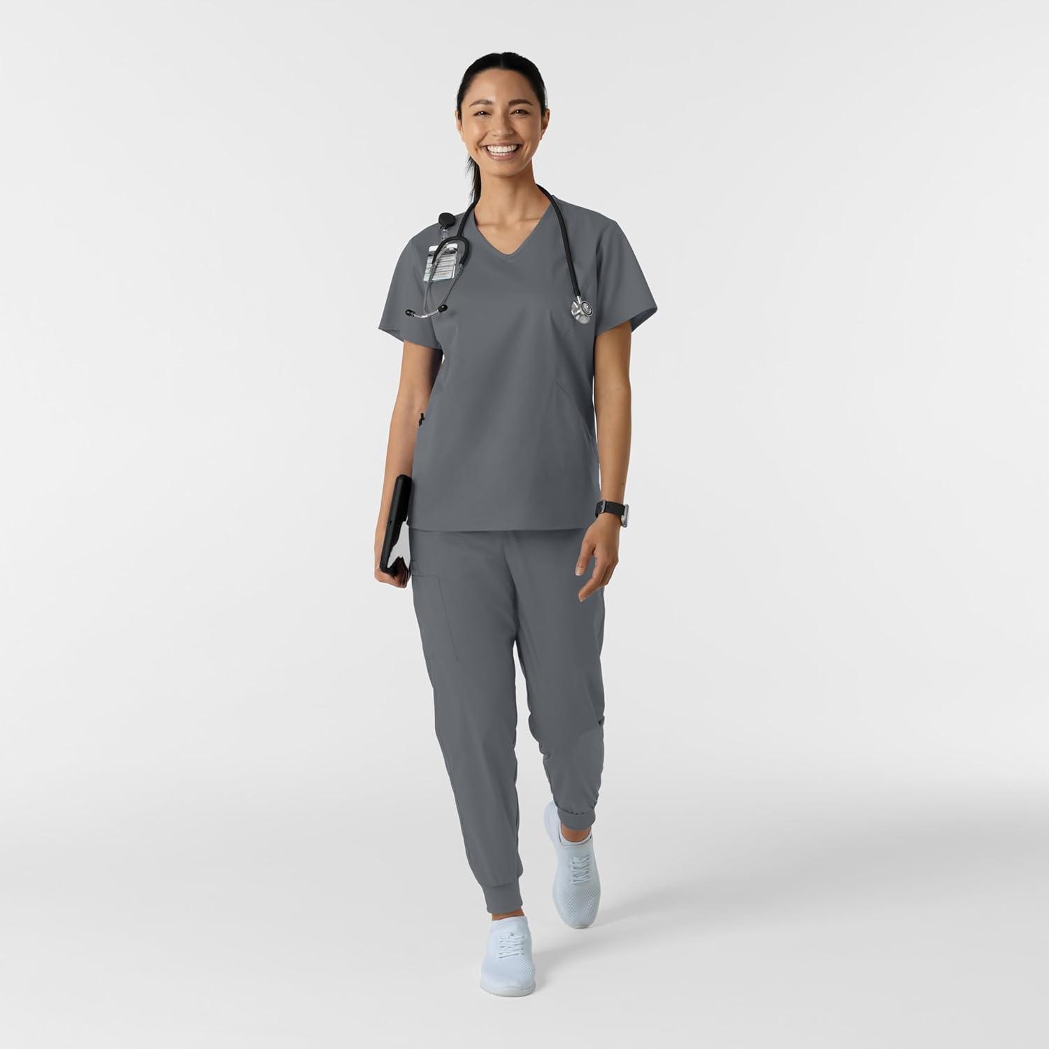 imageWINK Womens Scrub TopPewter