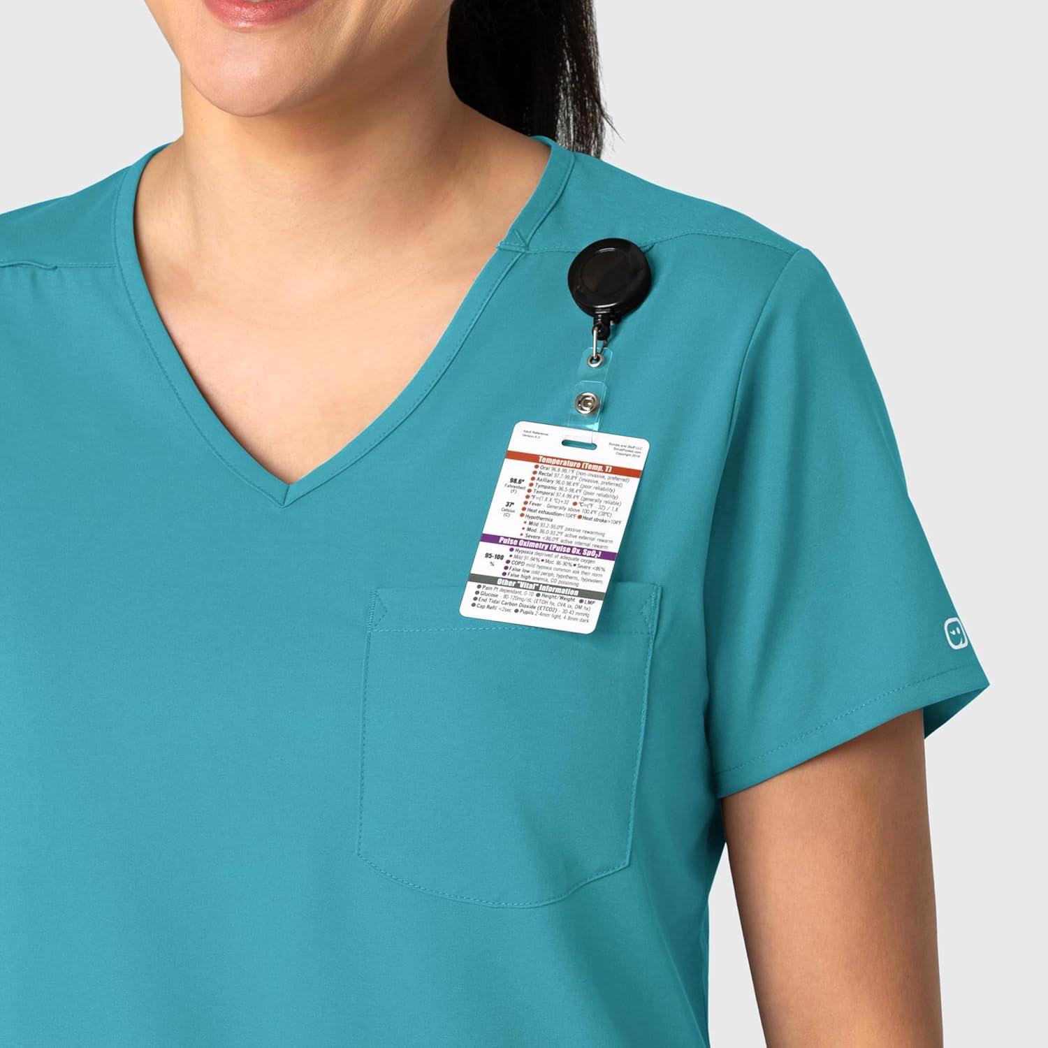 imageWink Boundless Womens Tuckin Scrub Top Teal 2X