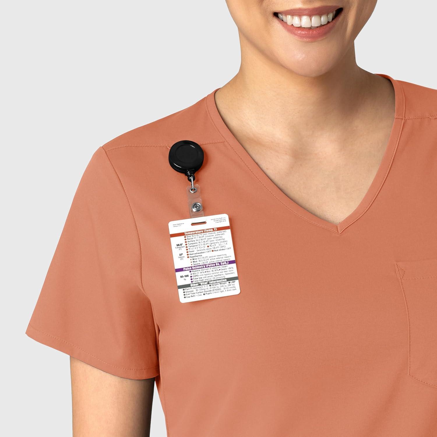 imageWink Boundless Womens Tuckin Scrub Top Terracotta L