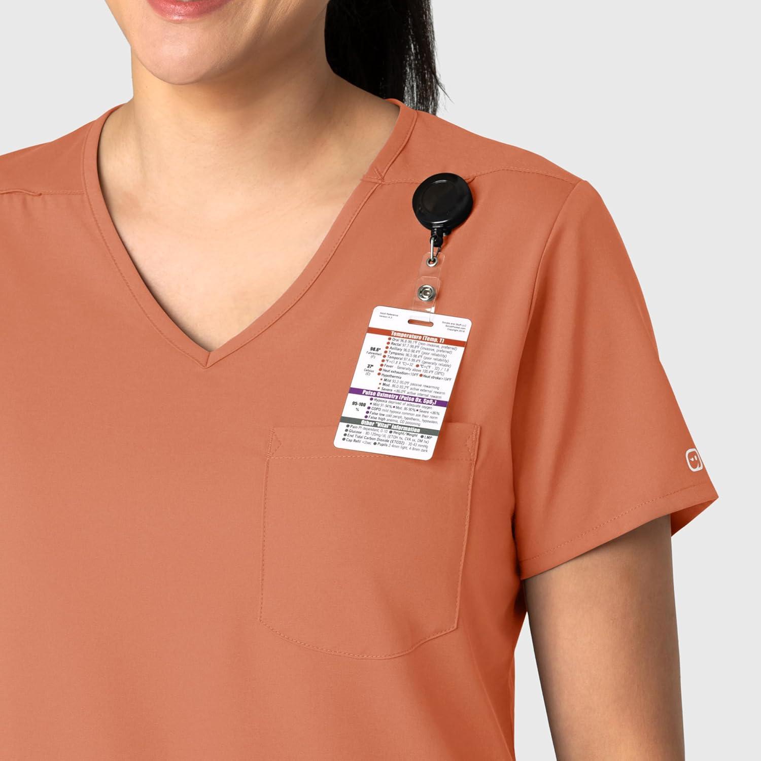 imageWink Boundless Womens Tuckin Scrub Top Terracotta L