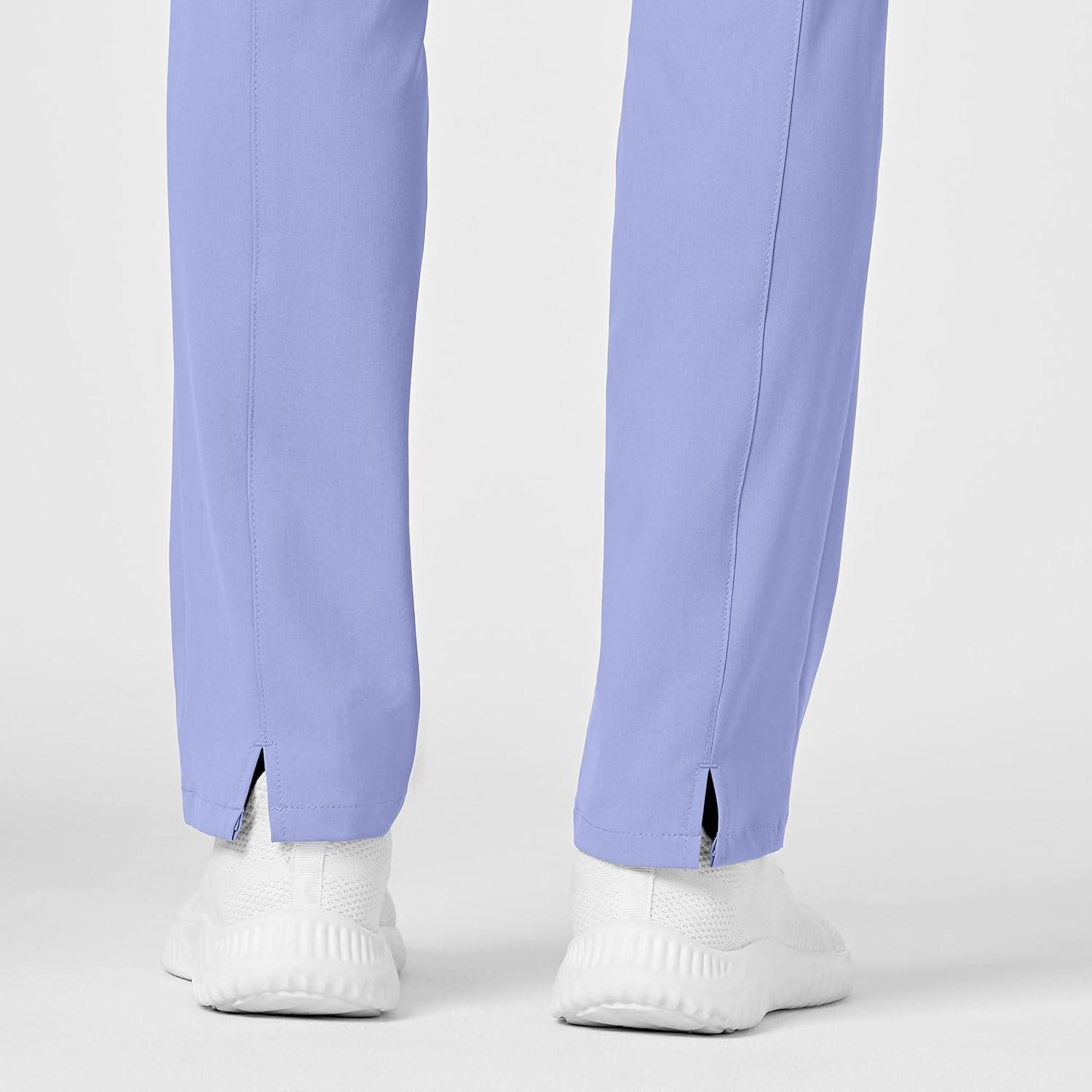imageWink Scrubs for Women Renew HighWaist SlimLeg Pants with Drawstring and 5 PocketsCeil Blue