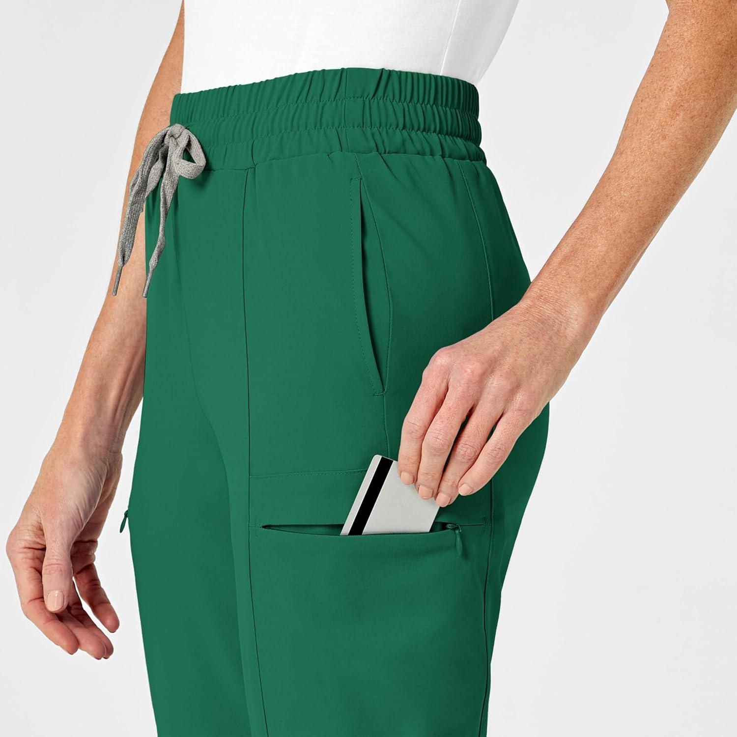 imageWink Scrubs for Women Renew HighWaist SlimLeg Pants with Drawstring and 5 PocketsHunter