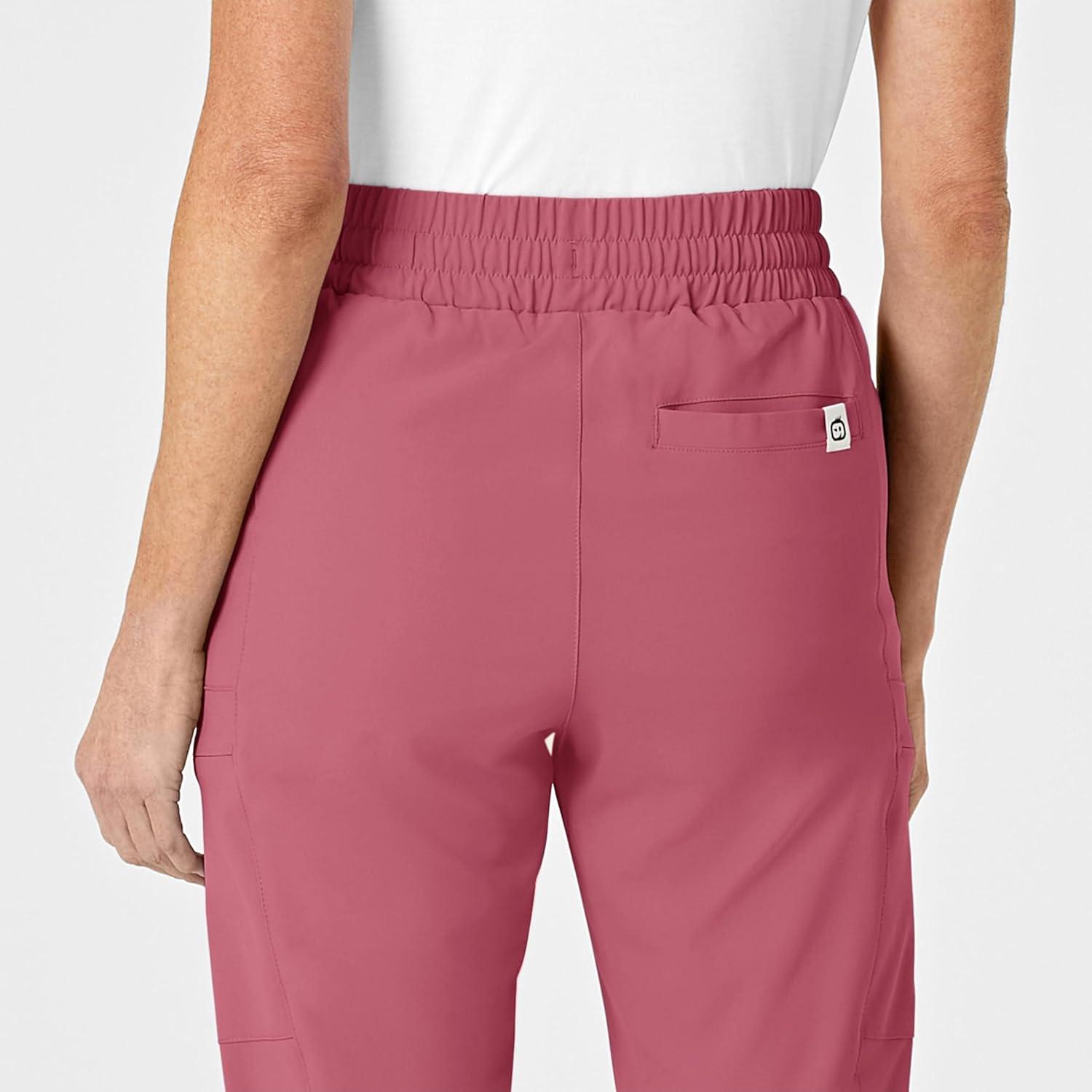 imageWink Scrubs for Women Renew HighWaist SlimLeg Pants with Drawstring and 5 PocketsRosebud