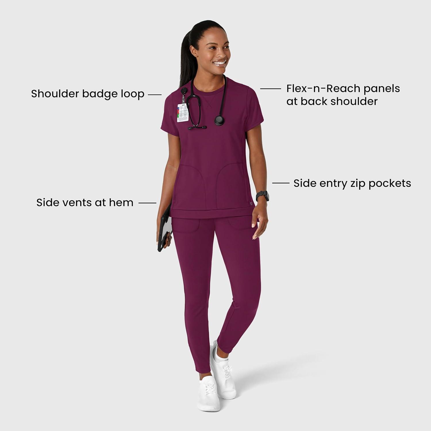 imageWink Womens Scrub TopWine