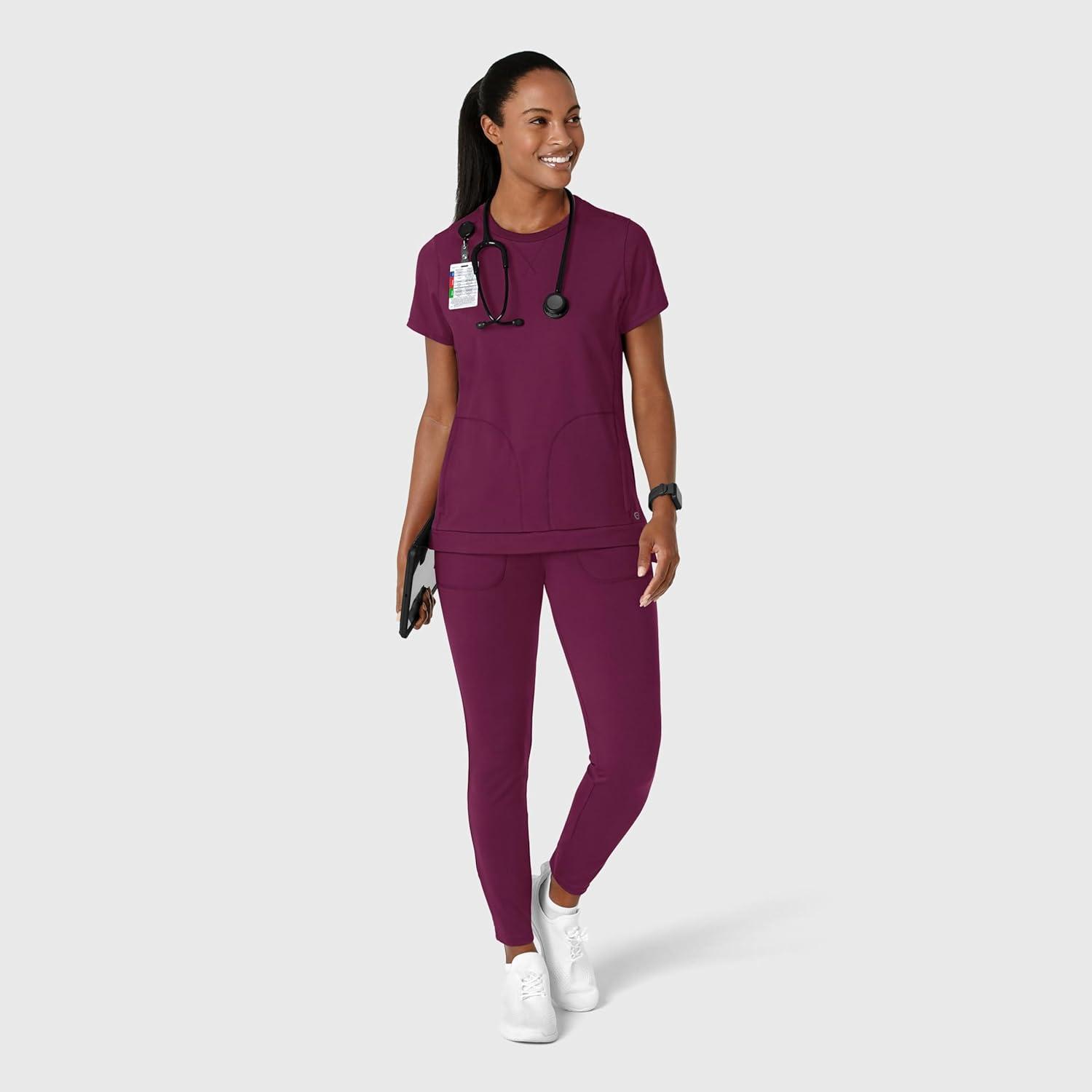 imageWink Womens Scrub TopWine