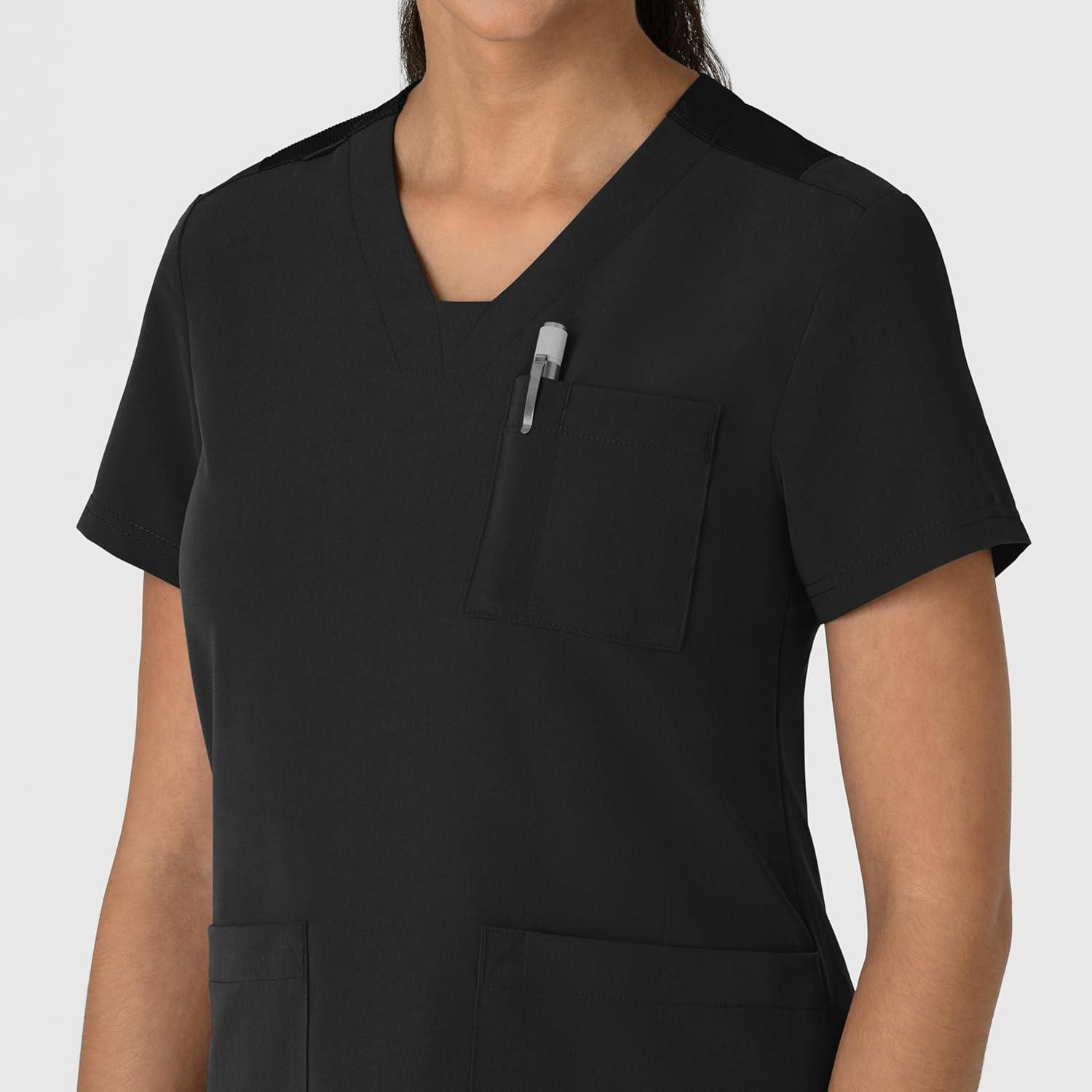 imageWink Womens Womens FlexnReach VNeck Scrub TopBlack
