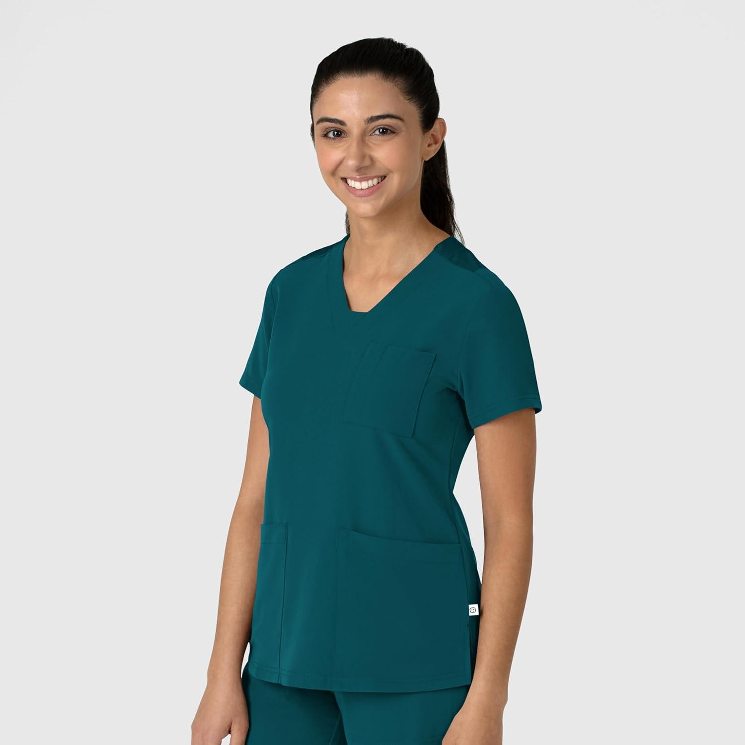 imageWink Womens Womens FlexnReach VNeck Scrub TopCaribbean