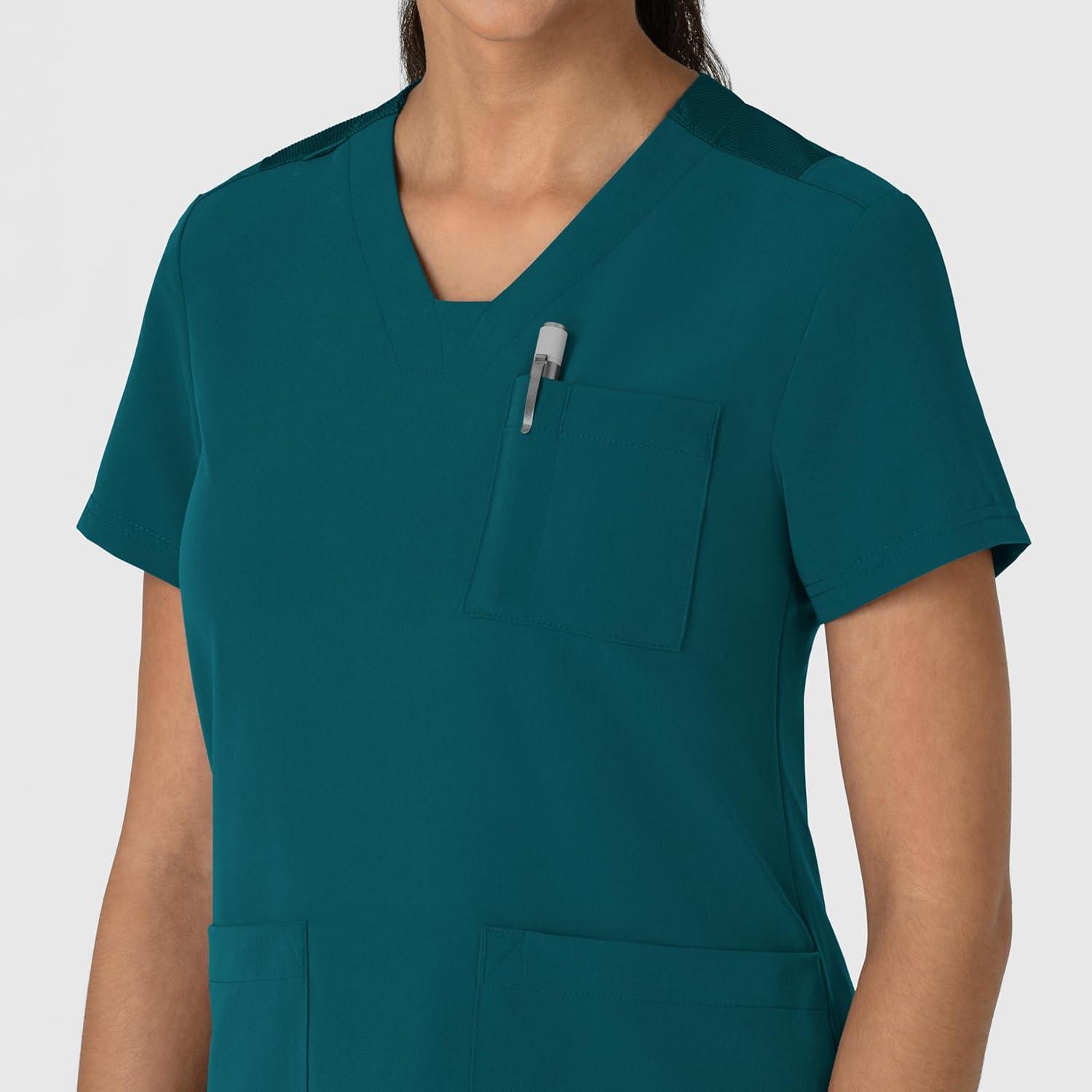 imageWink Womens Womens FlexnReach VNeck Scrub TopCaribbean
