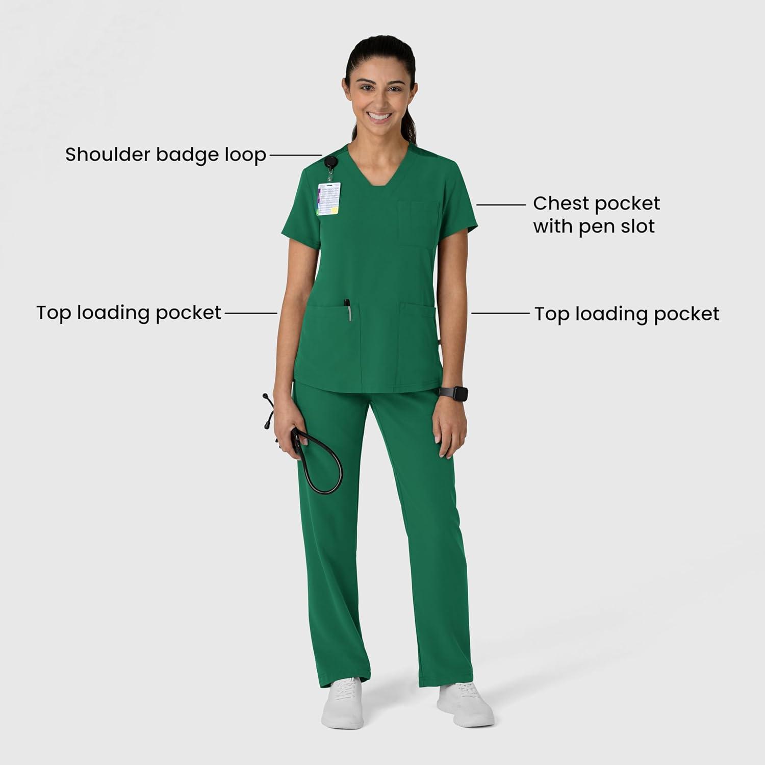 imageWink Womens Womens FlexnReach VNeck Scrub TopHunter