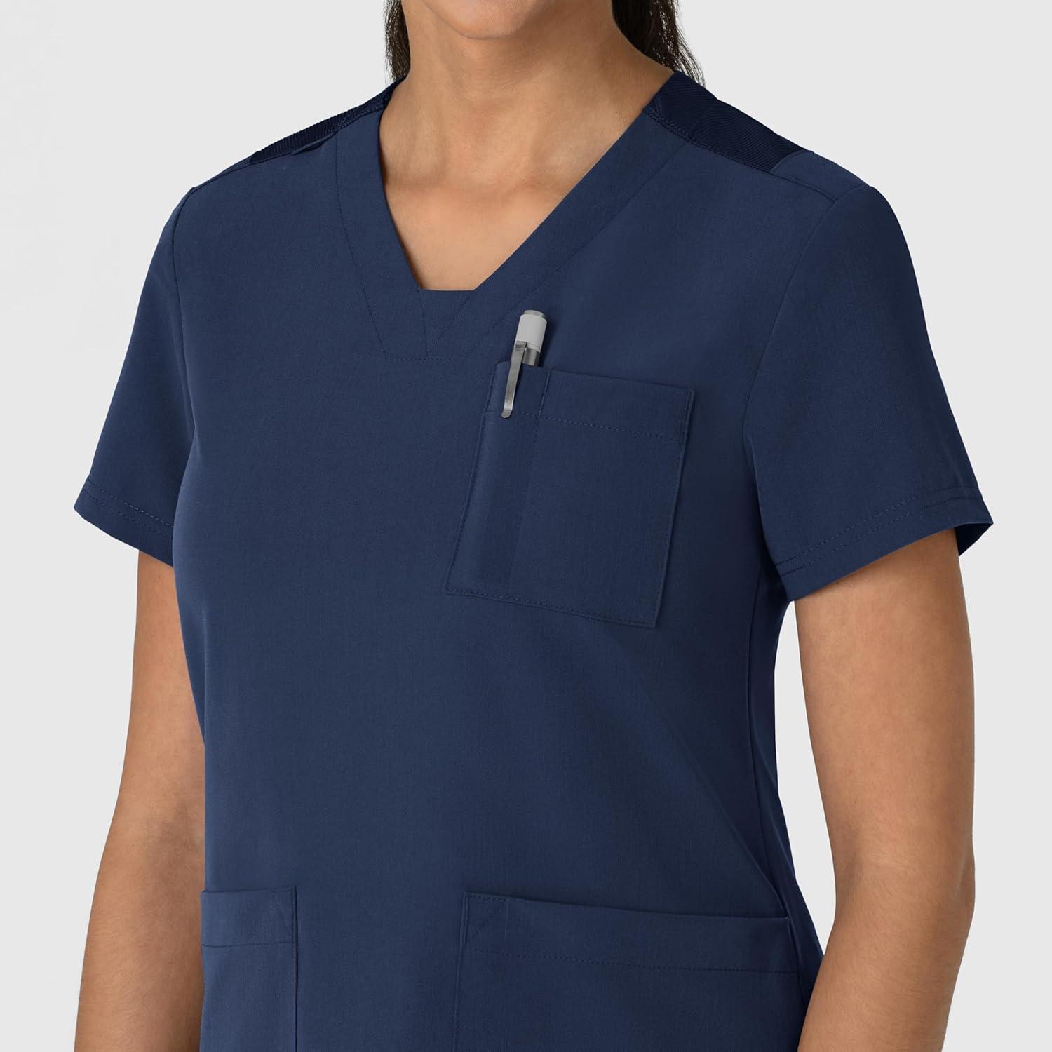 imageWink Womens Womens FlexnReach VNeck Scrub TopNavy
