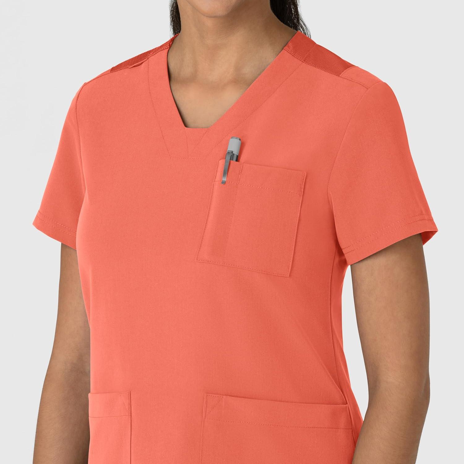 imageWink Womens Womens FlexnReach VNeck Scrub TopSugar Coral