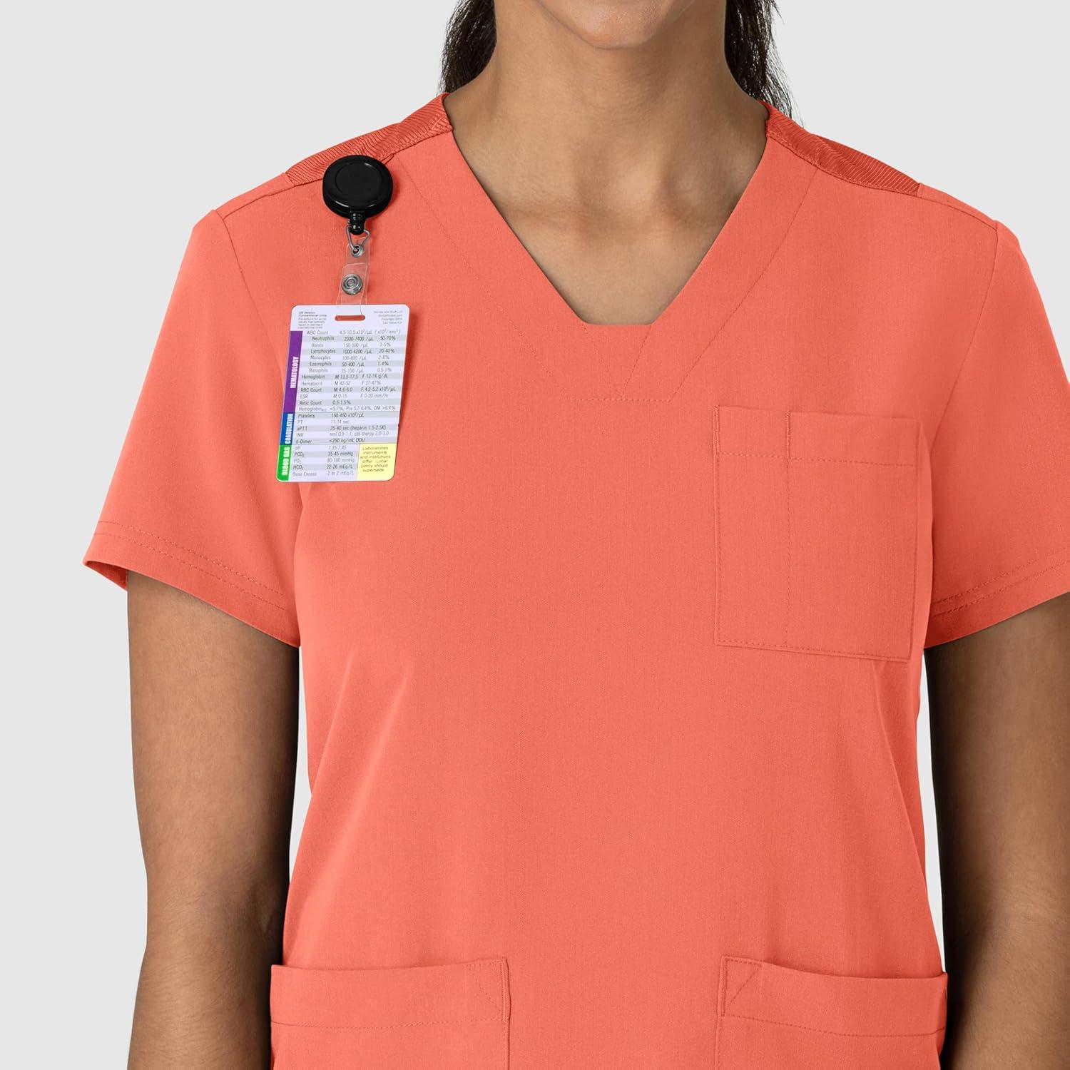 imageWink Womens Womens FlexnReach VNeck Scrub TopSugar Coral